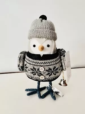 Target Wondershop Christmas 2022 Fabric Bird Varma With Gray Sweater And Bell • $17.99