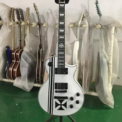 Snow White Iron Cross Electric Guitar HH Pickups Mahogany Body Free Shipping • $268