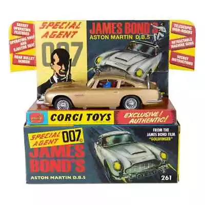 James Bonds Aston Martin Db5. Unique Re-issue Original Colour Gold By Corgi Toys • £45