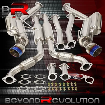 For 2003-2007 350Z G35 Coupe 3.5 V6 2.5  Pipe 4  Dual Burnt Tip Catback Exhaust • $346.99