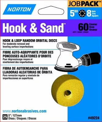 Norton 49224 Hook And Loop Sanding Disc 5 In 60 Grit • $14.96