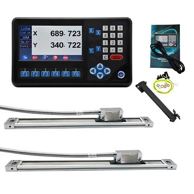 2 Axis DRO Magnetic Scale 1um KitLCD Digital DisplayMilling LatheUS Stock • $560