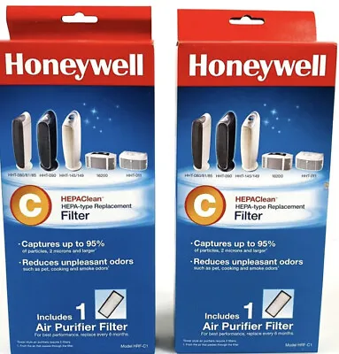 £19.18 • Buy Lot Of 2 Honeywell HEPA Clean Type C Replacement Air Purifier Filter HRF-C1