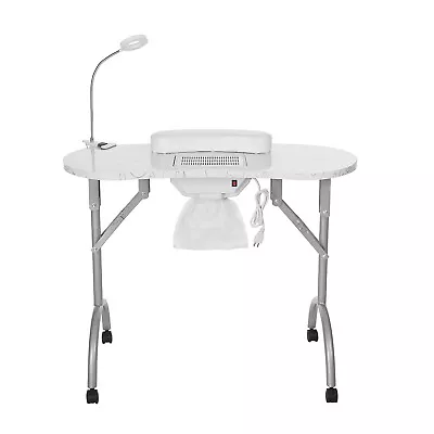 Portable  Table Nail Desk With Dust Collector W/ For Workstation H7F4 • $128.98