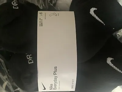 Nike SX6899-010 Everyday Plus Cushioned Ankle Socks 6 Pairs - Black • $21.99