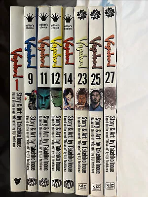 $285 • Buy Vagabond Vol 1, 9,11, 12, 14, 23, 25, 27 By Takehiko Inoue English Manga Set Viz