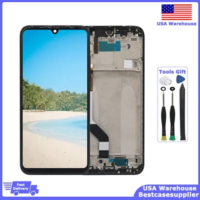 LCD Display Digitizer Touch Screen Frame For Xiaomi Redmi Note 7 M1901F7G Black • $24.79