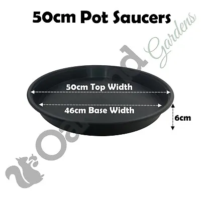 Plant Pot Saucers Round Black Deep Strong Plastic Base Water Drip Tray Saucer • £317.55