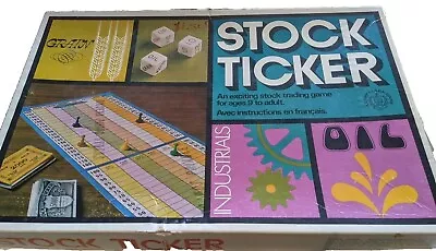 VTG RARE Stock Ticker Board Game Bilingual Canadian Ed Good Condition & Complete • $39.26