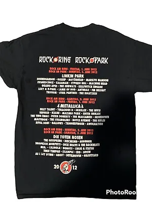 Rock AM Ring Rock IM Park 2012 FESTIVAL T SHIRT M LINKIN PARK METALLICA (Stained • $23