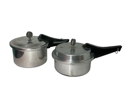 Mirro M-0534-11 4 Quart And M-0592 2 1/2 Qt. Pressure Cooker Canner Made In USA • $47