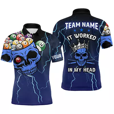 Personalized It Worked In My Head 3D Skull Full 3D Polo Shirt Size S-5XL • $27.99