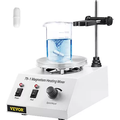 79-1 Hot Plate Magnetic Stirrer Mixer Stirring Lab 1L Dual Control 0-1600r/min • $36.99