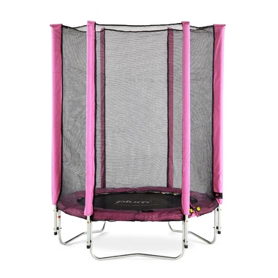 $149 • Buy Plumplay Kids Toddlers Child 4.5 Ft Trampoline W/Enclosure Net - Pink