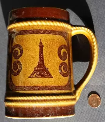 Cincinnati Ohio Kings Island Amusement Park Large Beer Stein Eiffel Tower VTG -- • $19.99