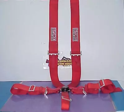 G-Force Camlock Harness Red 5 Point Seat Belts For 1 Seat NASCAR Dated 12-2015 • $55