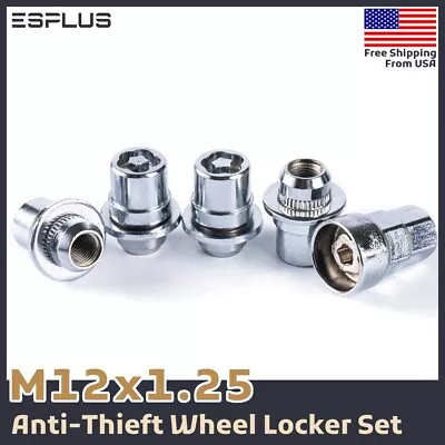 4 Chrome 12x1.25 OEM Mag Wheel Lock Fit Nissan Altima/GT-R/Leaf/NV200/Rogue Etc • $20.99