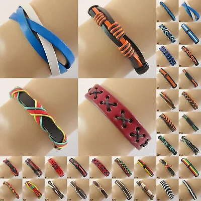 Multicolour Chunky Bracelet Wristband Cuff Surfer Boho Mens Womens Jewellery UK • £2.99