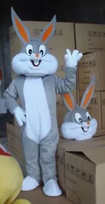 Cartoon Rabbit Mascot Costume Suit Party Cosplay Adult Outfit Dress • $111.59