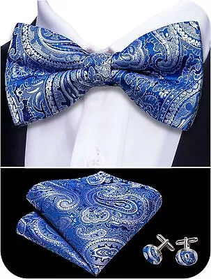 YOHOWA Men's Pre-Tied Bow Tie Formal Silk Adjustable Colorful Bowties For Men/Bo • $41.65