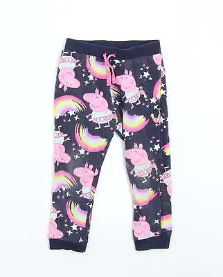 £3 • Buy George Girls Multicoloured Solid Cotton Pyjama Pants Size 3-4 Years - Peppa Pig