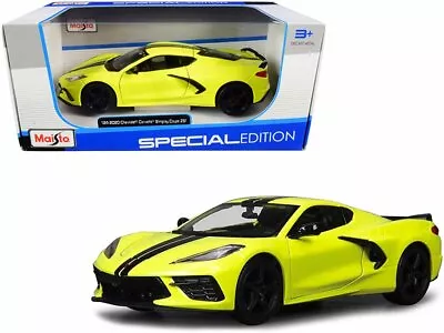 2020 Chevrolet Corvette Stingray Coupe Z51 Yellow 1:24 Diecast Model Car Maisto • $51.95