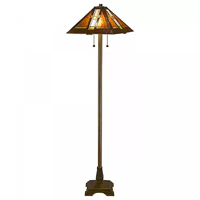 Tiffany-style Aztec Mission Floor Lamp • $207.99