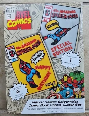 Williams Sonoma Marvel Comics Cookie Cutter Set Spider Man Comic Book NIB UNUSED • $7.50