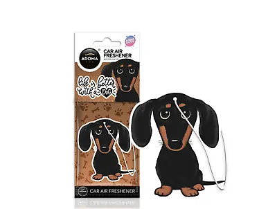 Car Air Freshener SAUSAGE DOG Aroma Hanging Cardboard • £3.40