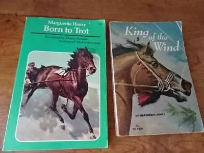 Lot 2 Vtg PB Children Bks-Horse Theme-Marguerite Henry-King Of Wind&Born To Trot • $5.25