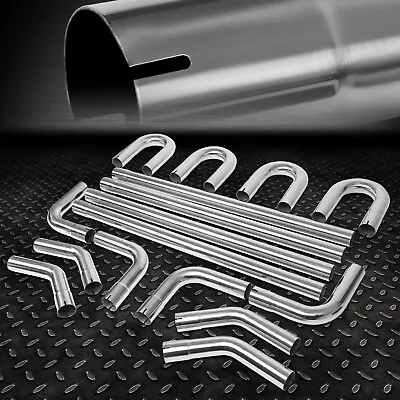 16pcs 2.25 Od Diy Custom S.steel Mandrel Exhaust Tubing Bend Straight Pipe Kits • $162.88