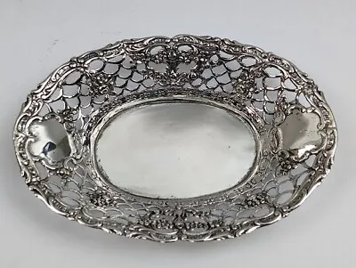 Antique Openwork  800 Silver Miniature Bowl / Dish / Basket German Sterling • $62.10