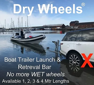 Boat Trailer Launching Pole & Retrieval Bar 'Dry Wheels' ®   1 - 4Mtr Made In UK • £70