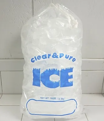 Clear & Pure Ice 8 Lb Drawstring Ice Bags *100 Count Lot* Free Shipping • $18.98