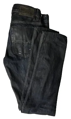 Diesel Viker R Box Mens 29x32 Dark Blue Denim Jeans Regular Straight Italy • $39