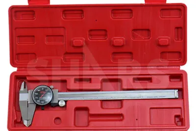 8  DIAL CALIPER SHOCK PROOF .001  STAINLESS 4WAY BLACK FACE Inspection Report P} • $36.95