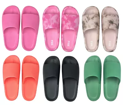 Victoria's Secret Pink Pillow Slides Sandals Beach Shower Shoes Waterproof S M L • $29.75