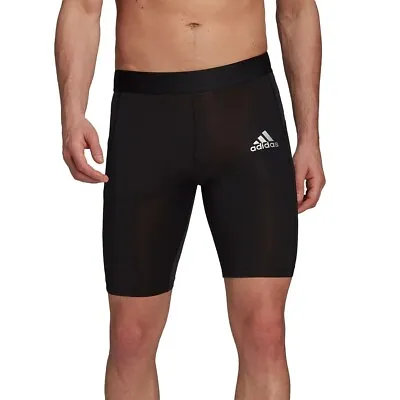 £25.19 • Buy Adidas Techfit Mens Compression Shorts Football Black Red Blue White Base Layer