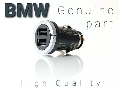 BMW Genuine Cigarette Socket 2 USB Car Charger Phone Ipad 12/24V 2x 2.1A • £28.95