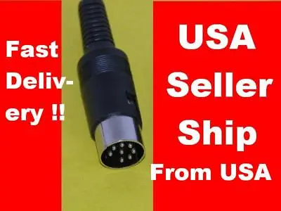 Two X 8Pin DIN Plug MALE Connector - Electronics Supply - UNIVERSAL Replacement  • $4.95