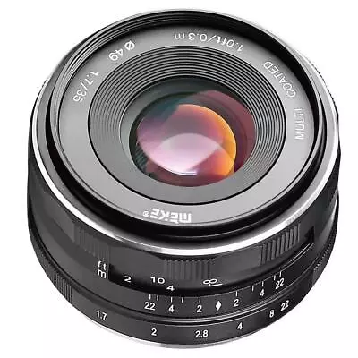 Meike 35mm F/1.7 Lens For Sony E Black #19540005 • $64.95