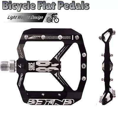 Pair Aluminium Alloy Mountain Bike Road Bicycle Pedals Anti Slip 2 Bearing • $47.99