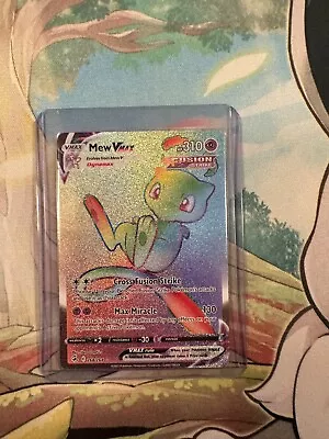 Pokemon TCG Mew VMAX Rainbow Secret Rare 268/264 Fusion Strike NM/M • $29.99