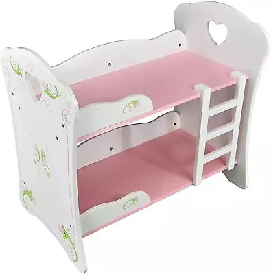 BiBi Doll Kids Doll Wooden Bunk Bed Girls Toy Baby Doll Accessory Play Pretend • £31.99