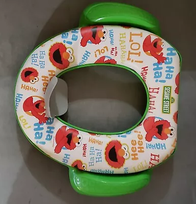 Boy's Ginsey Elmo Toilet Seat Green/white Background With Elmo Print • $6.50