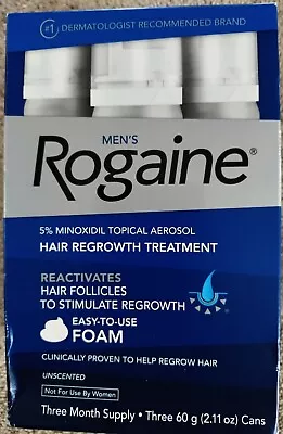 Men's Rogaine 5% Minoxidil Foam Hair Loss Regrowth Topical Treatment  Exp: 01/24 • $29