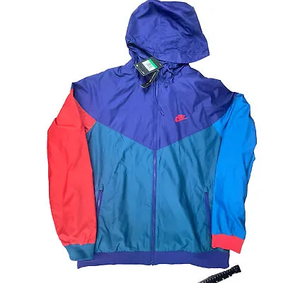 Nike Mens Jacket Sportswear Windrunner Retro Regency Purple XL Colorblock • $145.30