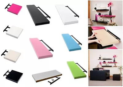 £15.95 • Buy Hudson High Gloss Floating Shelf Shelves Display Unit Wall Mounted Bookcase New