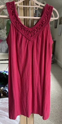 £0.99 • Buy M&S Pink Textured Cotton Holiday Beach Dress Size 16