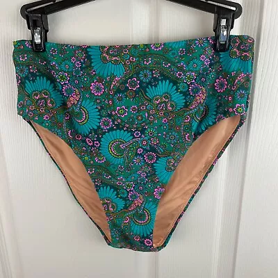 New NWT Women's J.Crew Eco High Waist Floral Bikini Swim Bottom Medium M • $29.97